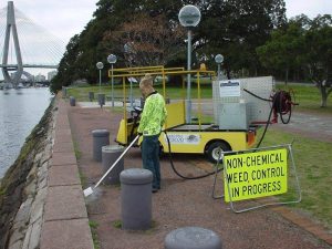 Our first commercial Steamwand unit circa 1999. Mounted on an electric vehicle; it was ‘a first’.