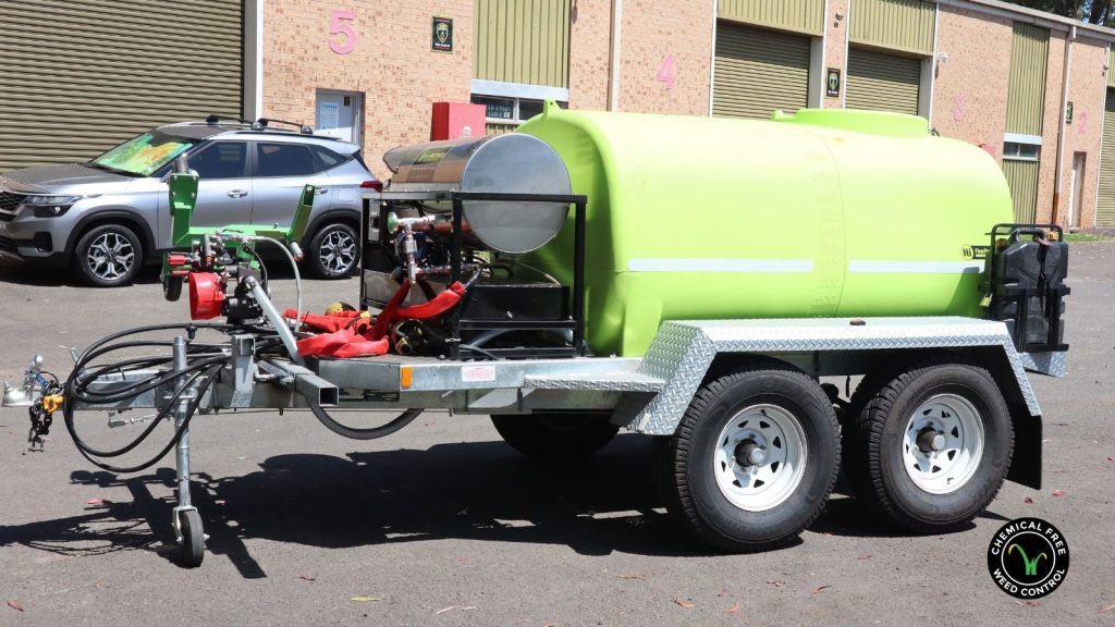 A photo of the Sumo 24, a trailer for weed control for vineyards.