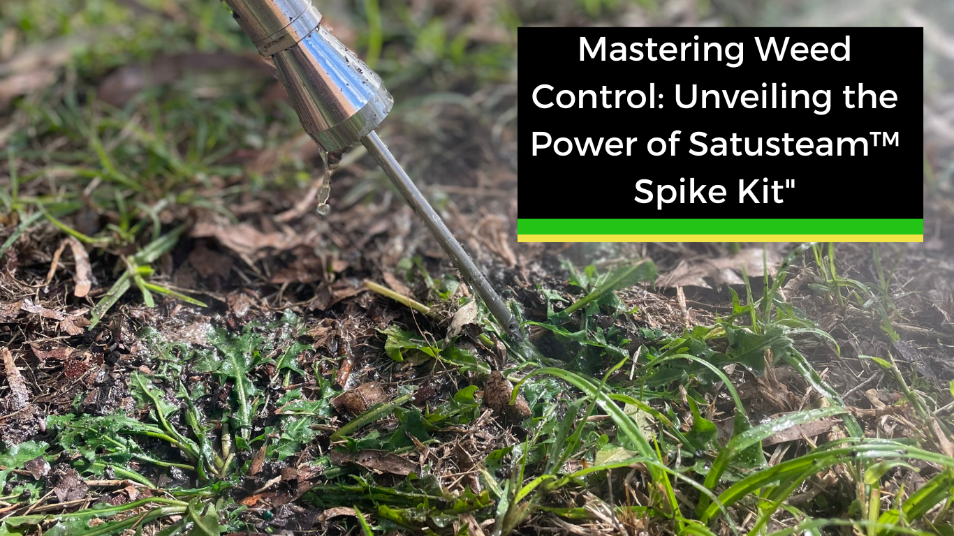 Introducing the Satusteam™ Spike Kit: Your eco-conscious answer to rooty weed challenges. Harness the power of steam to eradicate roots, avoiding harmful chemicals. Say farewell to invasive weeds and hello to a sustainable landscaping solution.