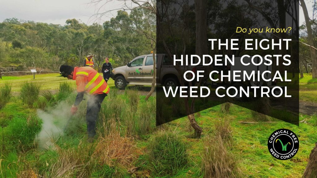 This is a cover image for a blog on the eight hidden costs of chemical weed control.